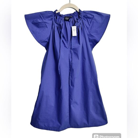 GAP Printed‎ Tie-Front Flutter Sleeve Dress SIZE XXS - Picture 1 of 9